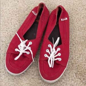 Vans Red Surf Sliders